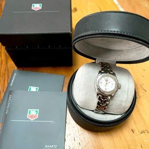 TAG HEUER CLASSIC LADIES LINK LUXURY 200M SWISS QUARTZ WATCH MODEL NUMBER WT1414